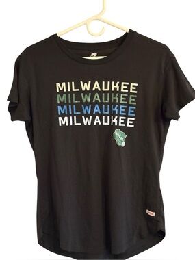 Sportige Milwaukee Bucks Womens Tee Shirt Size Medium NBA Basketball